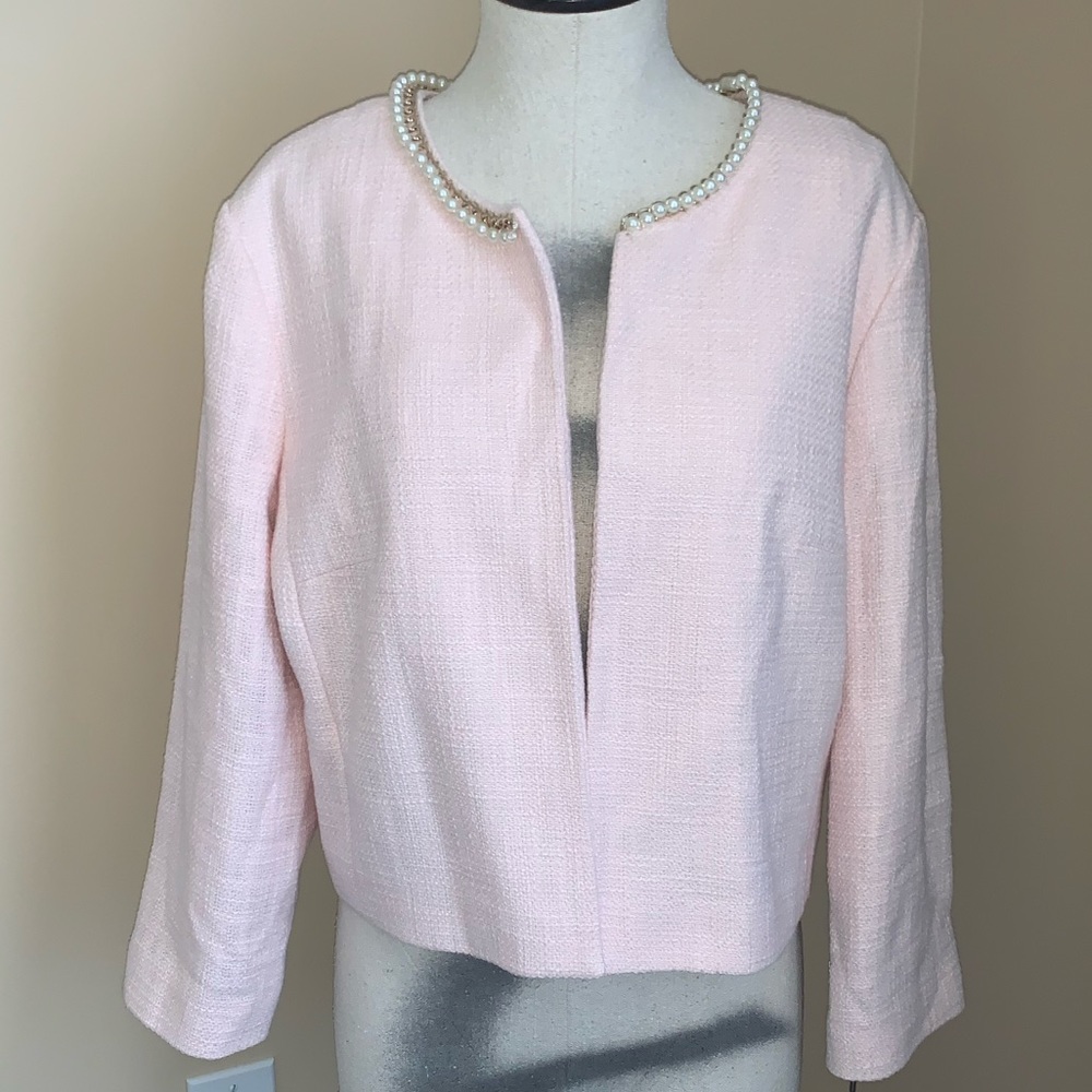 Karl Lagerfeld Pink Blazer with pearls